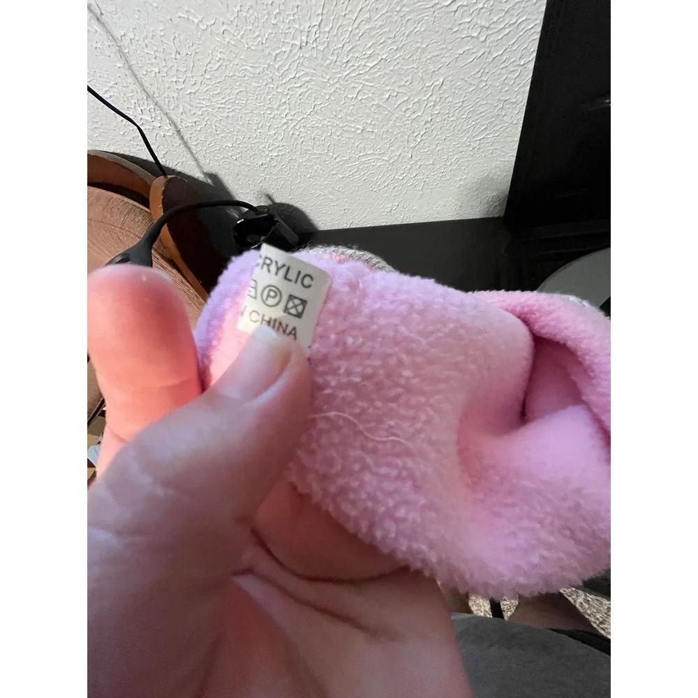 Kids Unicorn Trapper Hat Pastel Rainbow Glitter Knit‎ Fleece Lined Beanie Pink